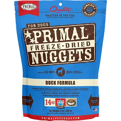 Primal Freeze Dried Duck Nuggets Dog 5.5oz