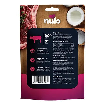 Nulo Jerky Strips Beef With Coconut Dogs 5oz