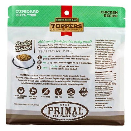 Primal Freeze Dried Chicken Cupboard Cuts Topper Cat-Dog 3.5oz