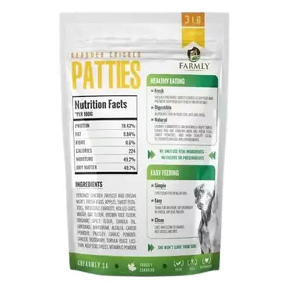 Gently Cooked Chicken Patties by Farmly -Dogs