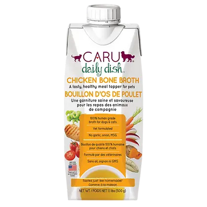 Caru Daily Dish Chicken Bone Broth for Dogs & Cats
