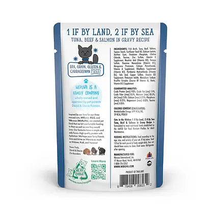 Weruva 1 If By Land, 2 If By Sea Tuna, Beef & Salmon in Gravy 3oz