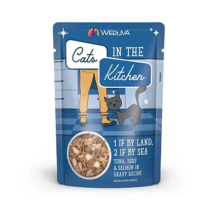Weruva 1 If By Land, 2 If By Sea Tuna, Beef & Salmon in Gravy 3oz