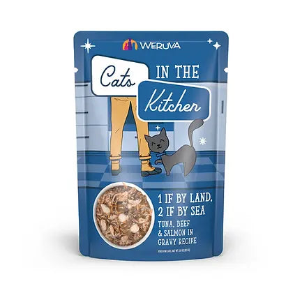 Weruva 1 If By Land, 2 If By Sea Tuna, Beef & Salmon in Gravy 3oz