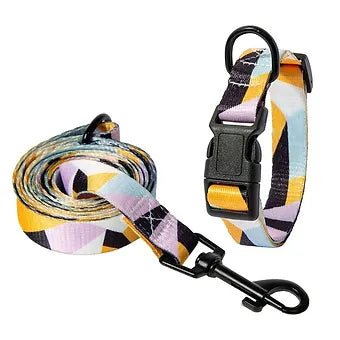 Bohemia Style Collar and Leash Set Street