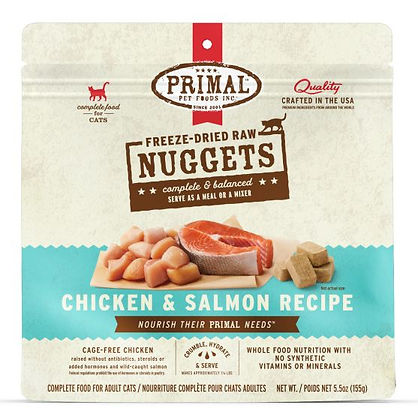 Primal Freeze Dried Chicken Salmon Nuggets Cat 5.5oz