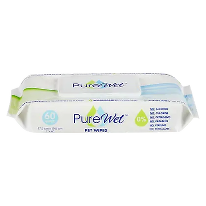 PureWet Plant-Based Pet Wipes - 60ct
