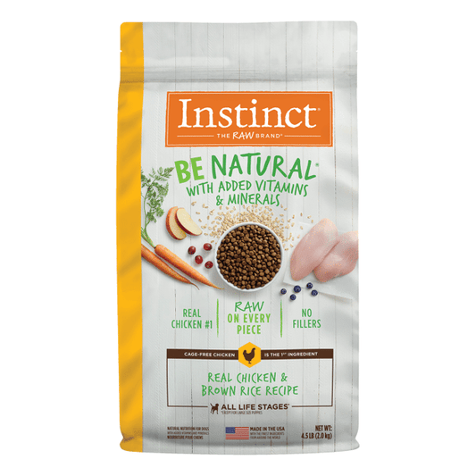Instinct Be Natural Dry Dog Food Real Chicken & Brown Rice Recipe 4.5lb