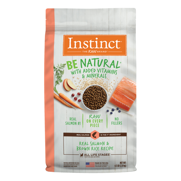 Instinct Be Natural Dry Dog Food Real Salmon & Brown Rice Recipe 4.5lb