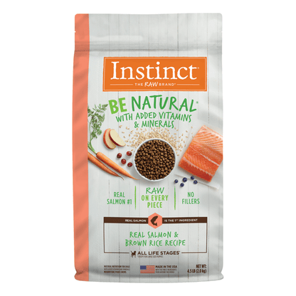 Instinct Be Natural Dry Dog Food Real Salmon & Brown Rice Recipe 4.5lb