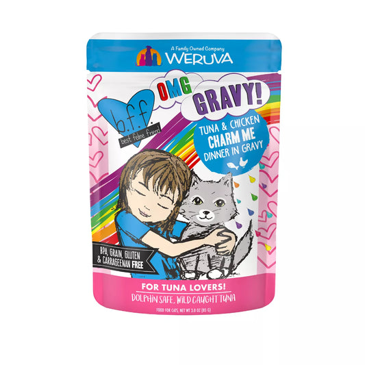 Weruva B.F.F. OMG Gravy! For Tuna Lovers Wet Cat Food - Minced in Gravy 3 OZ