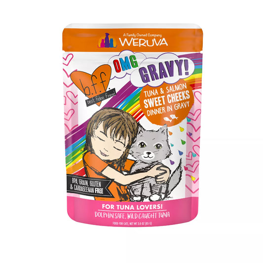 Weruva B.F.F. OMG Gravy! For Tuna Lovers Wet Cat Food - Minced in Gravy 3 OZ