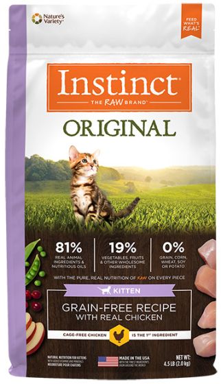 Instinct Original Grain Free Chicken Kitten Cat 4.5lb
