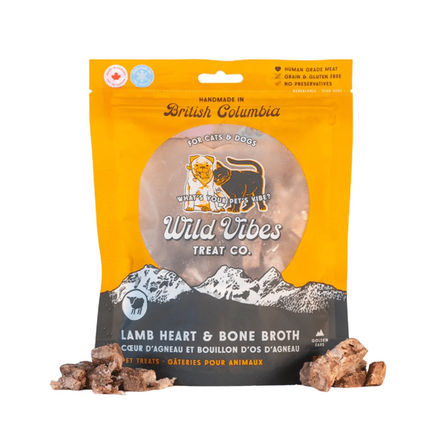 Wild Vibes Lamb Heart & Bone Broth Treats 80g