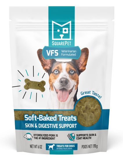 Square Pet VFS Skin & Digestive Support, Hydrolyzed Pork, Soft-Baked Dog Treats