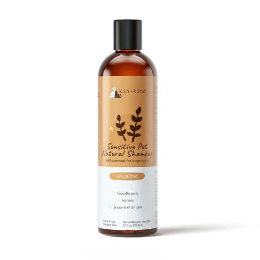 Kin+Kind Sensitive Pet Shampoo (Unscented Oatmeal) - 12oz