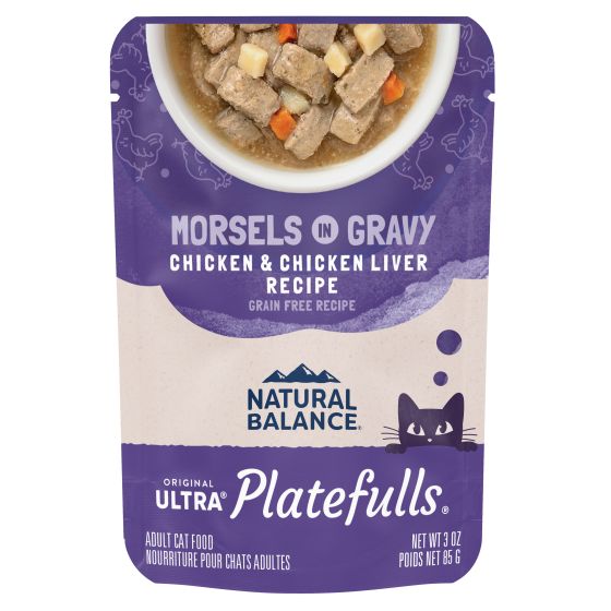 Natural Balance Platefulls Indoor Chicken And Chicken Liver In Gravy Cat 3oz