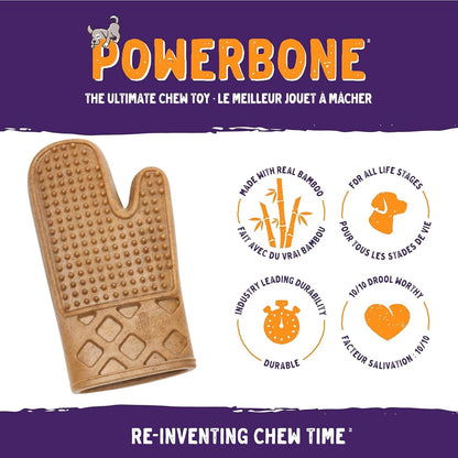 Powerbone Nylon & Bamboo Chew Oven Mitt Dog 7''