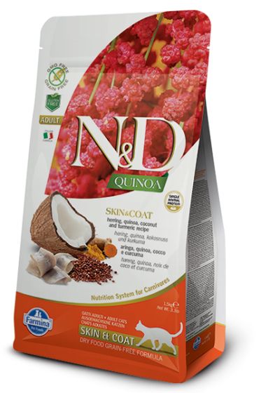Farmina Quinoa Herring Skin & Coat Cat 3.3lb