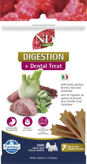 Farmina Quinoa Digestion Dental Treat Mini Dog 60g