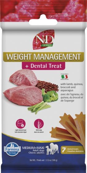 Farmina Quinoa Weight Management Lamb Dental Treat Med/Max Dog 100g