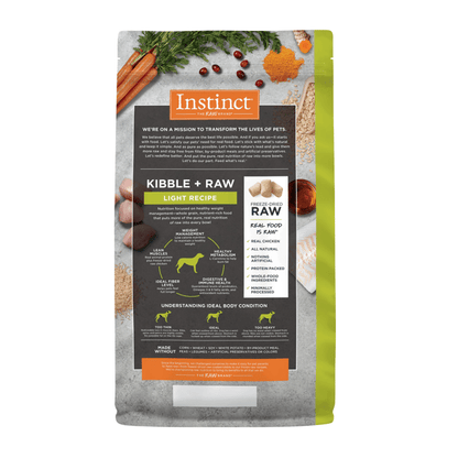 Instinct Raw Boost Whole Grain Dry Dog Food Light Recipe Chicken&Brown Rice 3.5lb