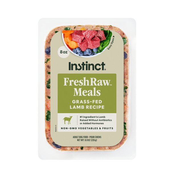 Instinct Frozen FreshRaw Meals Grass-Fed Lamb Recipe Dog Food 226g