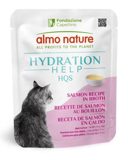 Almo Nature HQS Hydration Help - Salmon Recipe In Broth 50g
