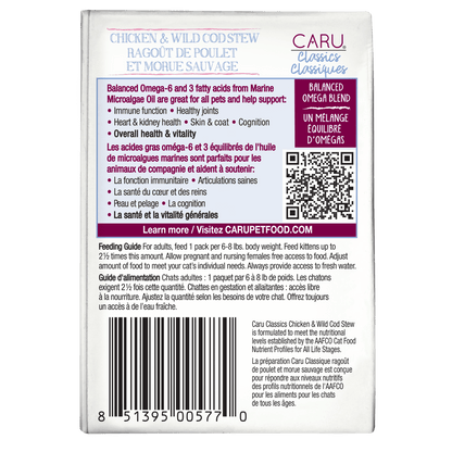 Caru Classics Chicken & Wild Cod Stew for Cats 5.5oz