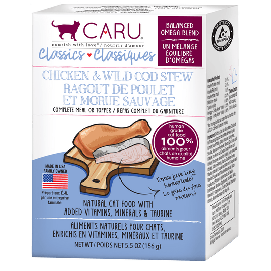Caru Classics Chicken & Wild Cod Stew for Cats 5.5oz