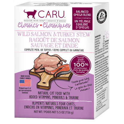 Caru Classics Wild Salmon & Turkey Stew for Cats 5.5oz