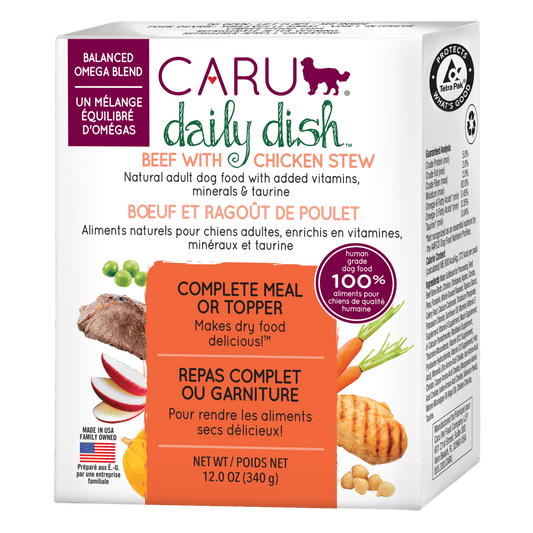 Caru Daily Dish Beef with Chicken Stew for Dogs 12oz