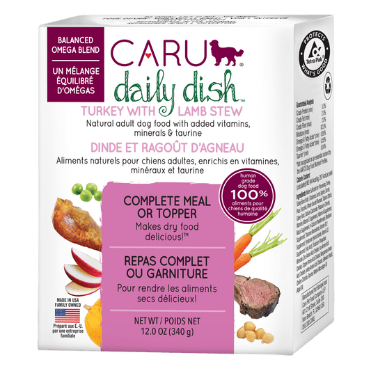 Caru Daily Dish Turkey with Lamb Stew for Dogs 12oz