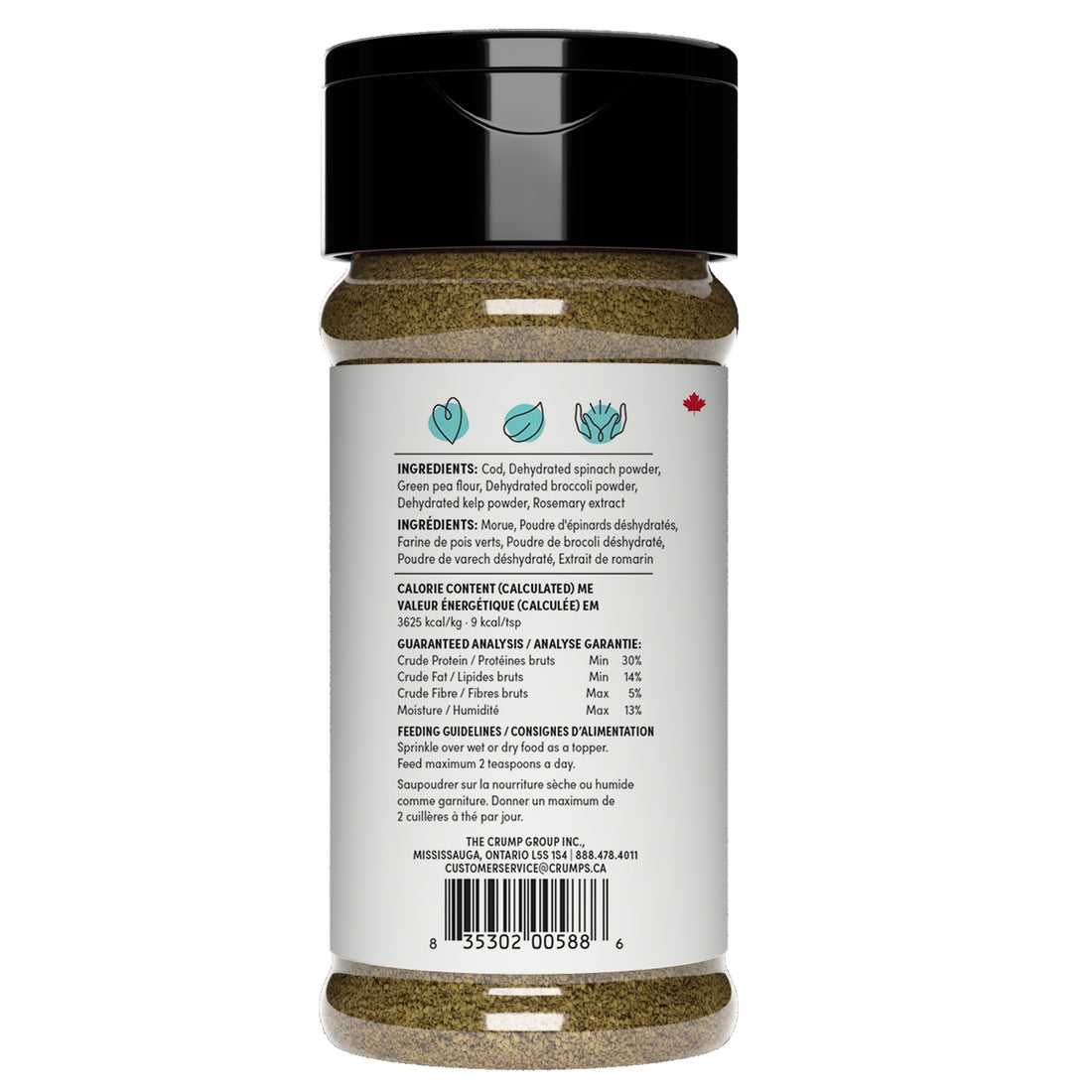 Crumps Sprinkles Fish + Superfood Greens Meal Topper Dog 110g
