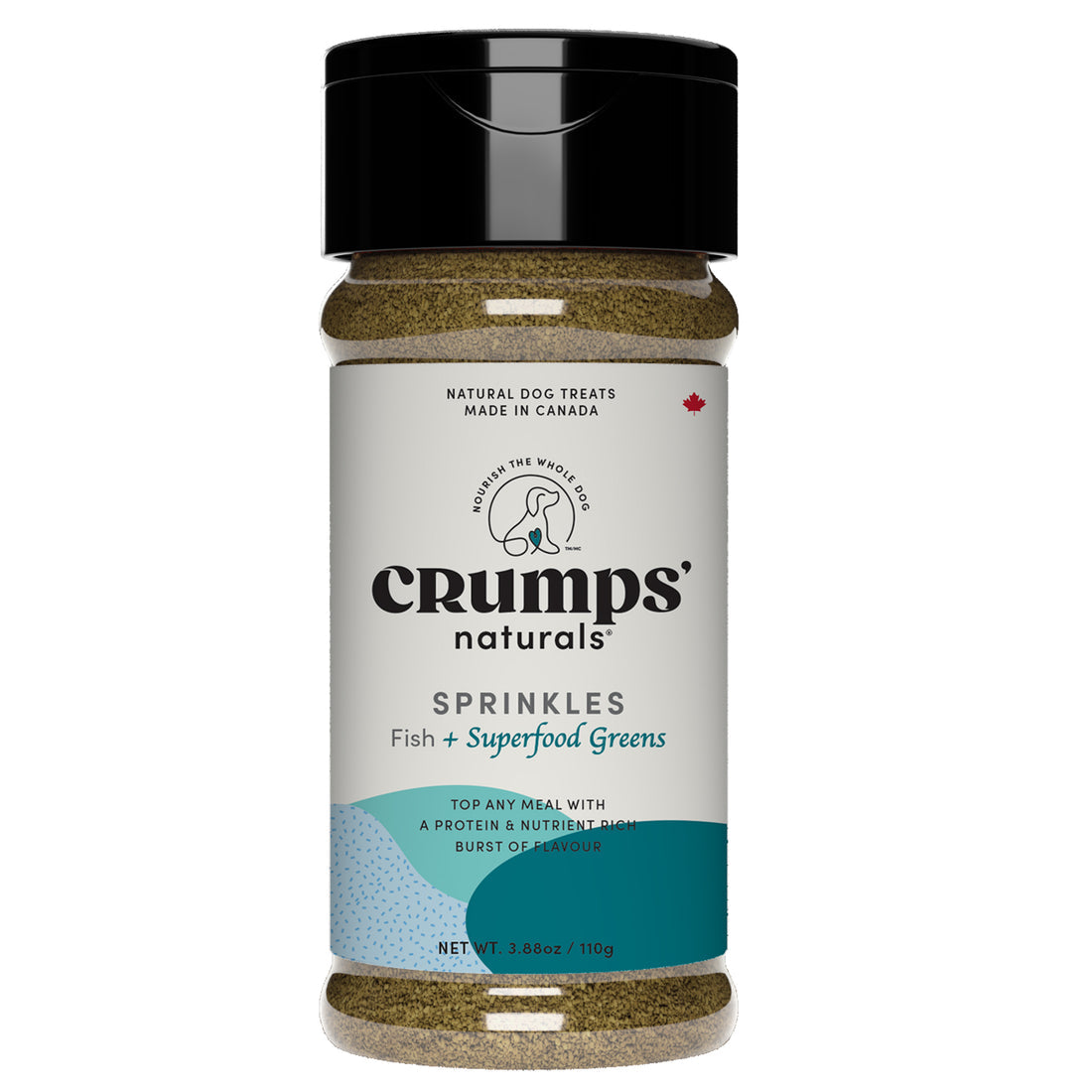 Crumps Sprinkles Fish + Superfood Greens Meal Topper Dog 110g