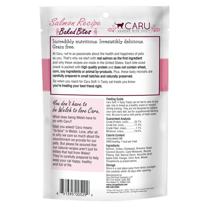Caru Soft ‘n Tasty Baked Salmon Recipe Bites for Cats 3oz