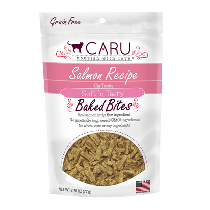 Caru Soft ‘n Tasty Baked Salmon Recipe Bites for Cats 3oz