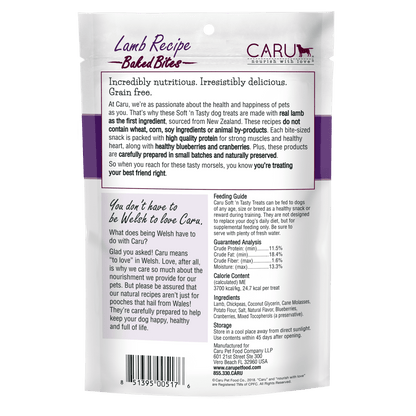 Caru Natural Lamb Recipe Bites for Dogs 4oz