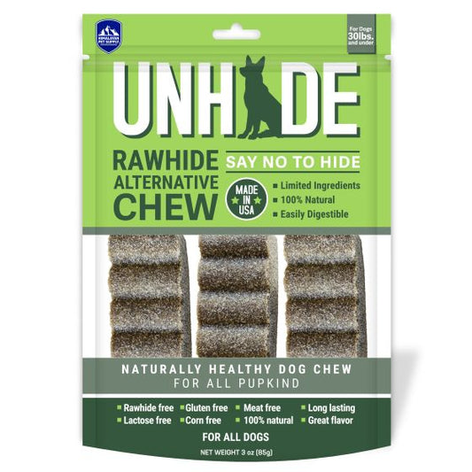 Unhide Rawhide Chew Small Dog 3pk