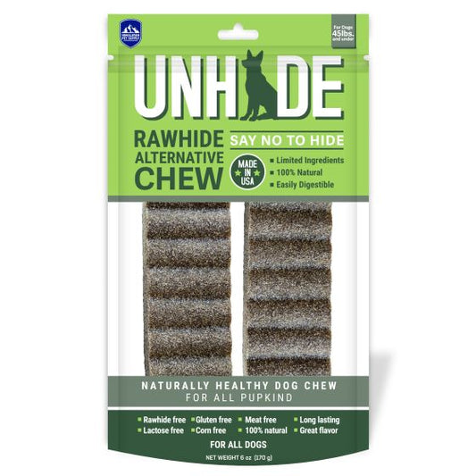 Unhide Rawhide Chew Medium Dog 2pk