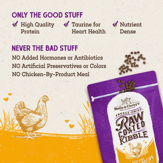 Stella & Chewy's Raw Coated Kibble Cage-Free Chicken Recipe Cat