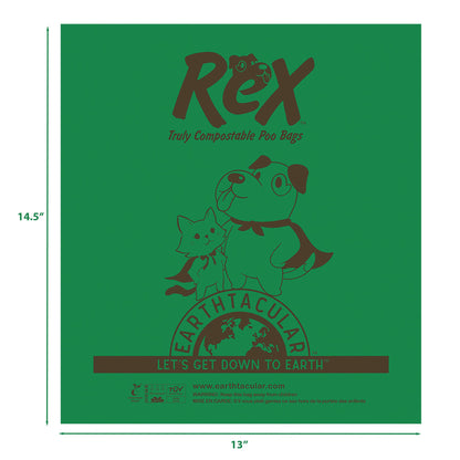REX Extra Wide Kitty & Dog Plant-Based Litter Bags
