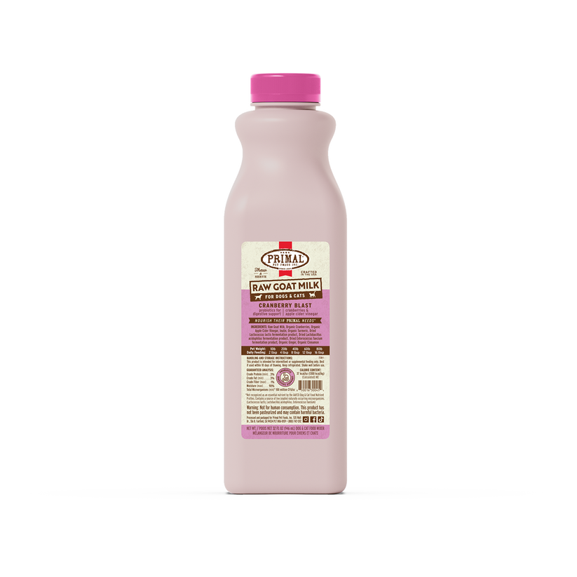 Primal Frozen Goat Milk Cranberry Blast Cat-Dog 32oz