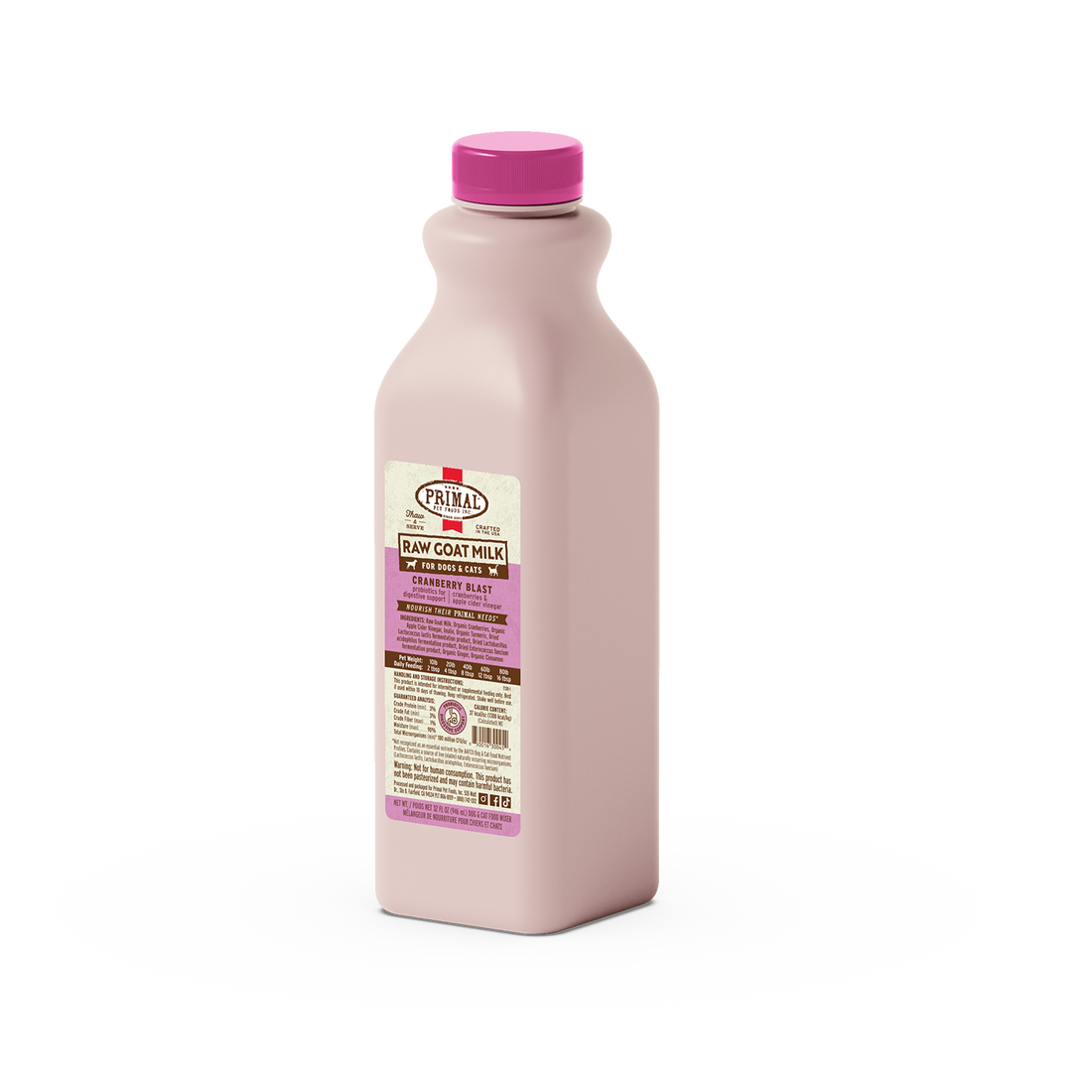 Primal Frozen Goat Milk Cranberry Blast Cat-Dog 32oz