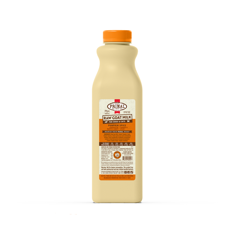 Primal Frozen Goat Milk Pumpkin Spice Cat-Dog 32oz