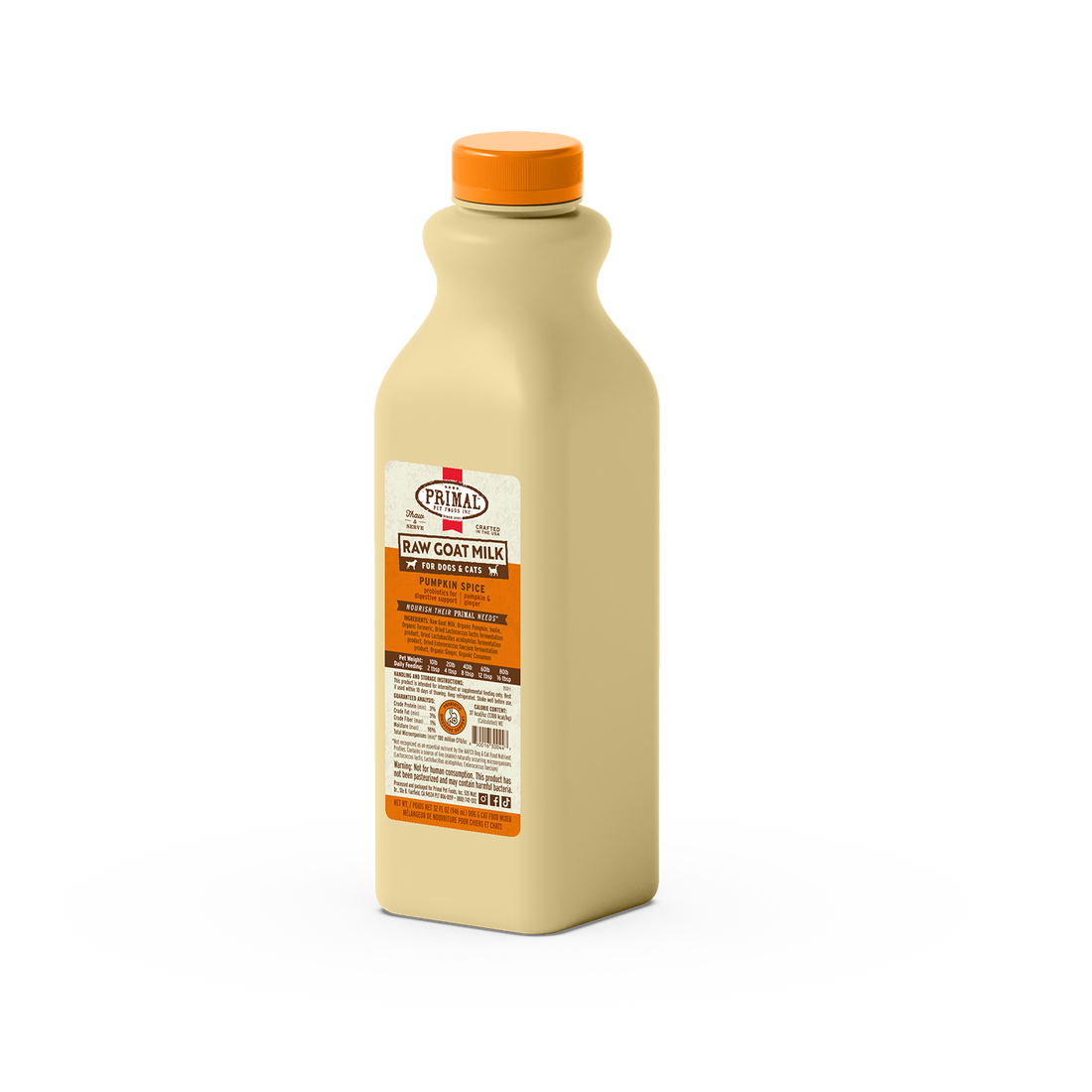 Primal Frozen Goat Milk Pumpkin Spice Cat-Dog 32oz