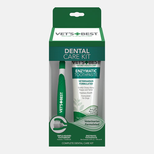 Vets Best Dental Care Kit Toothbrush And Gel Dog 1pc