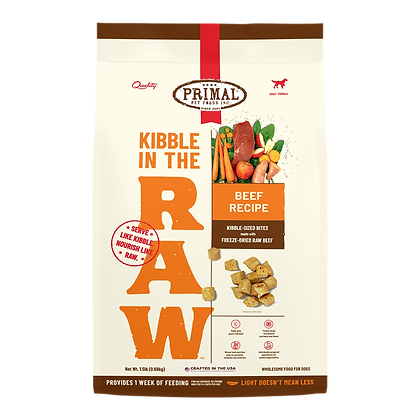 Primal Kibble in the Raw Beef Dog