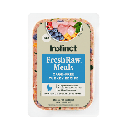 Instinct Frozen FreshRaw Meals Grass-Fed Turkey Recipe Dog Food 226g