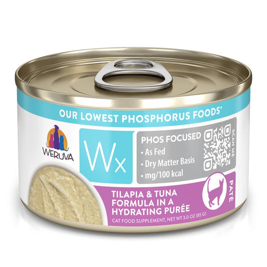 Weruva Wx Tilapia & Tuna Formula in Hydrating Purée Cat 3oz